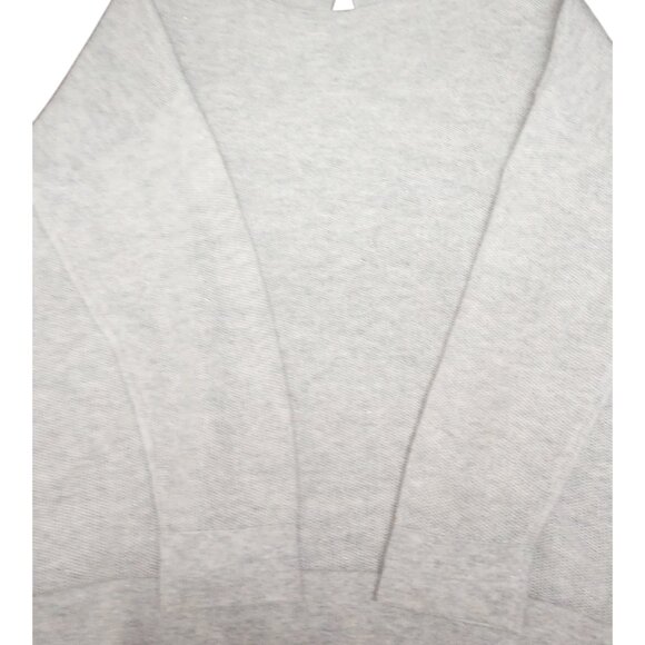 Marled Grey Lurex Shimmer Wool Cashmere Pullover Sweater Bell Sleeve XXL - Picture 4 of 5